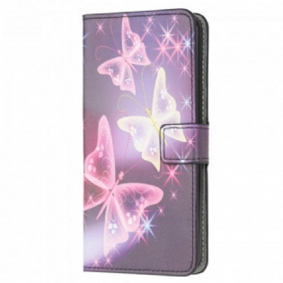 Flip Cover Samsung Galaxy A22 Sommerfugle Og Blomster