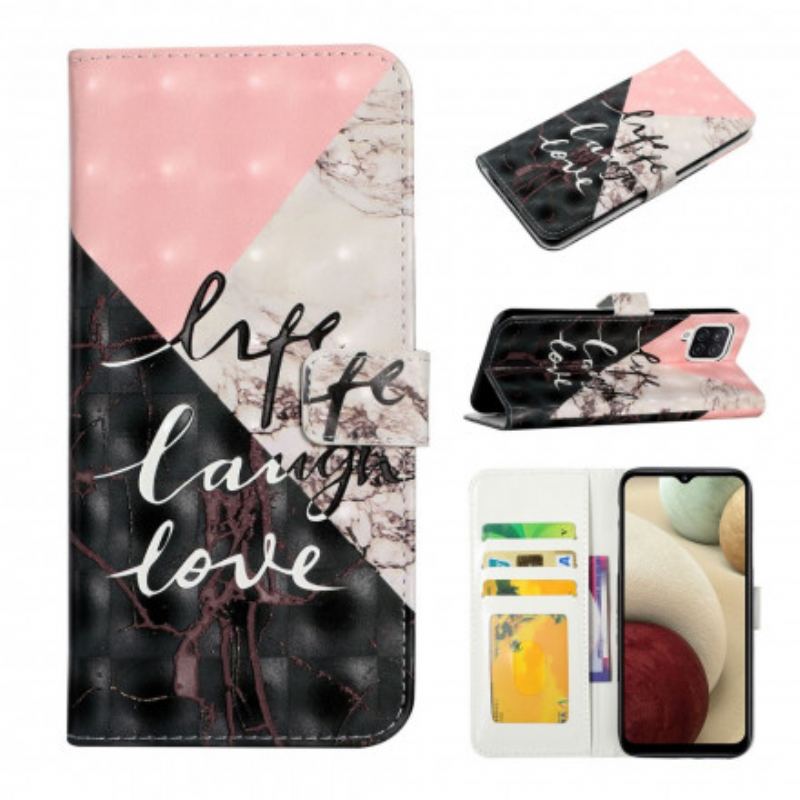 Læder Cover Samsung Galaxy A22 Livet Grin Kærlighed