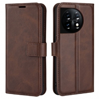 Flip Cover OnePlus 11 5G Ekstrem Tynd Lædereffekt