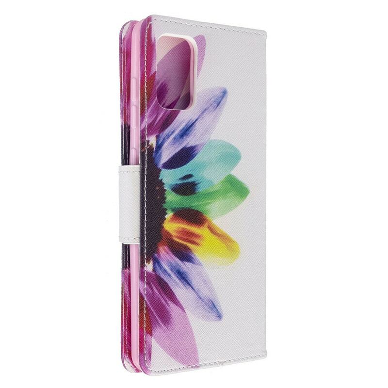 Flip Cover Samsung Galaxy A71 Akvarel Blomst