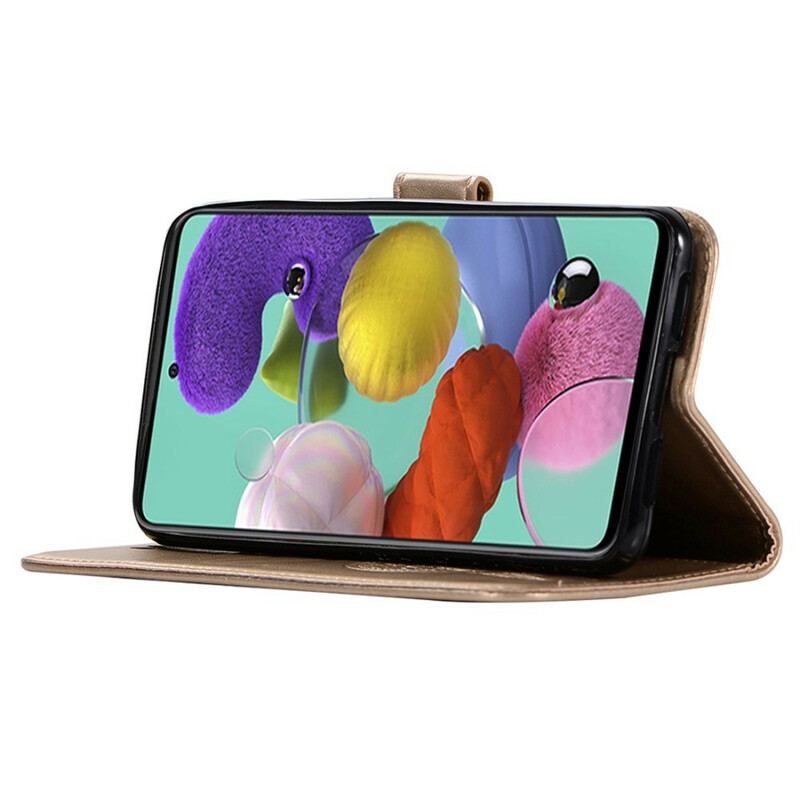 Flip Cover Samsung Galaxy A71 Drømmefanger Ugle I Lædereffekt