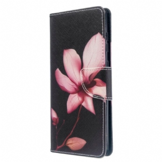 Flip Cover Samsung Galaxy A71 Lyserød Blomst