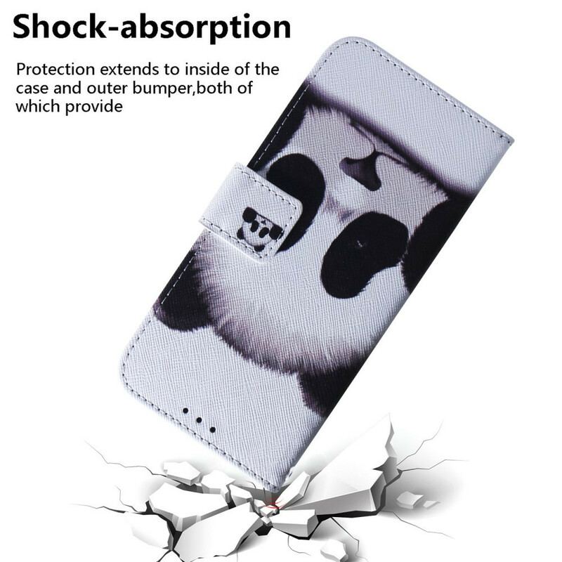 Flip Cover Samsung Galaxy A71 Panda Ansigt