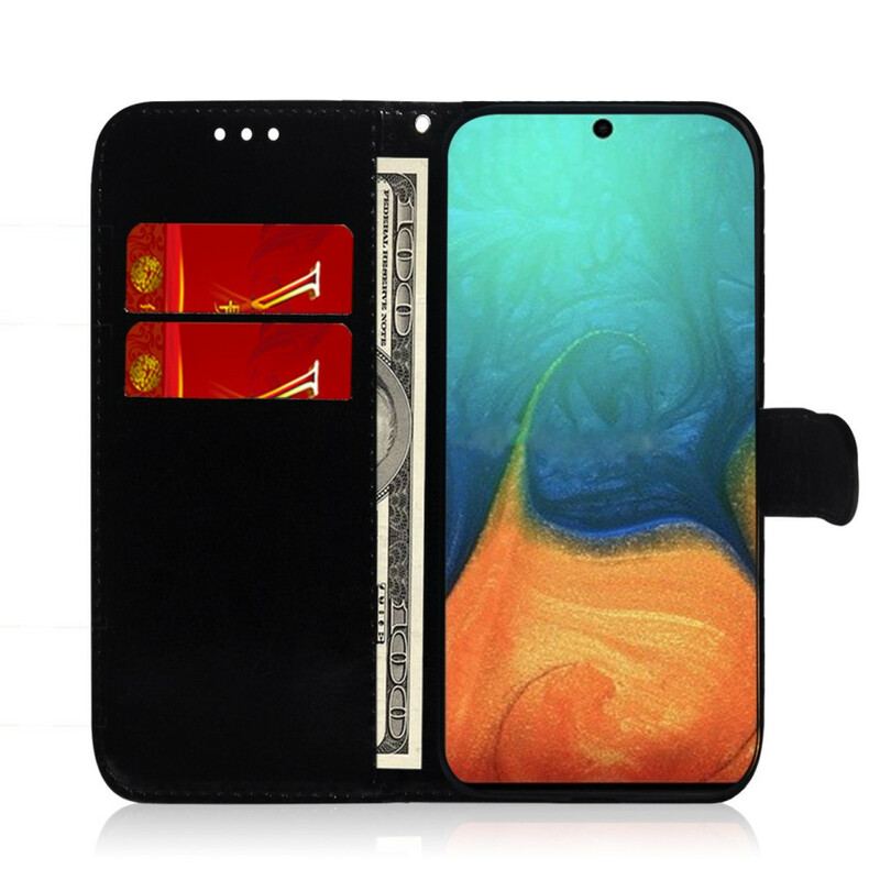 Flip Cover Samsung Galaxy A71 Spejlcover I Imiteret Læder