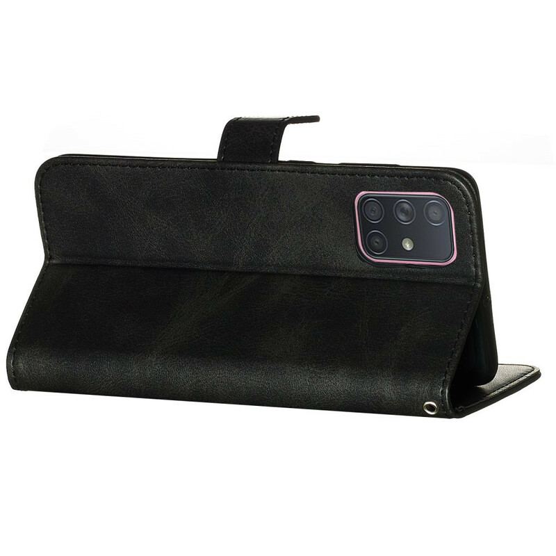 Flip Cover Samsung Galaxy A71 Vintage Møntpung