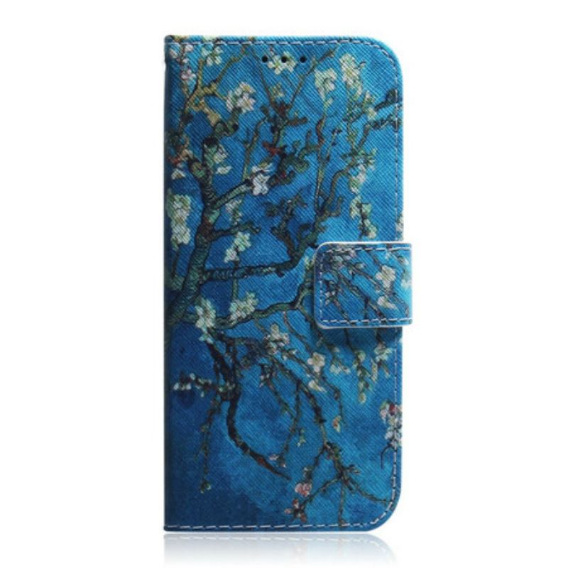 Læder Cover Samsung Galaxy A71 Blomstrende Trægren