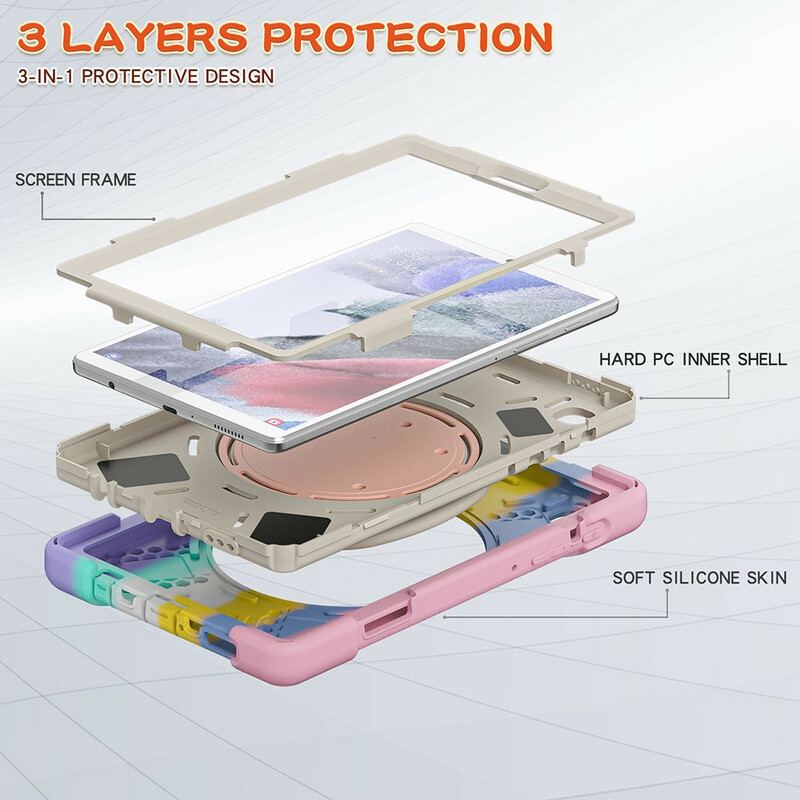 Cover Samsung Galaxy Tab A7 Lite Ultra Resistent Ring-støtte Farve