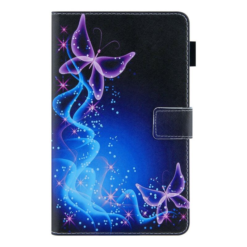 Flip Cover Samsung Galaxy Tab A7 Lite Farverige Sommerfugle