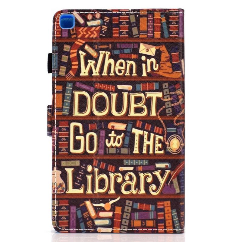 Læder Cover Samsung Galaxy Tab A7 Lite Bibliotek