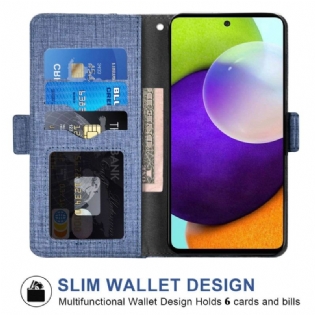 Flip Cover Samsung Galaxy A53 5G Jeans Med Roterende Kortholder