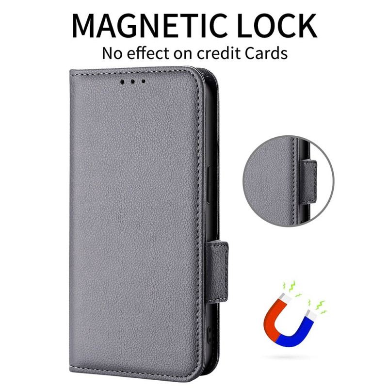 Flip Cover Til Xiaomi 14t Pro Litchi-tekstur Med Rem