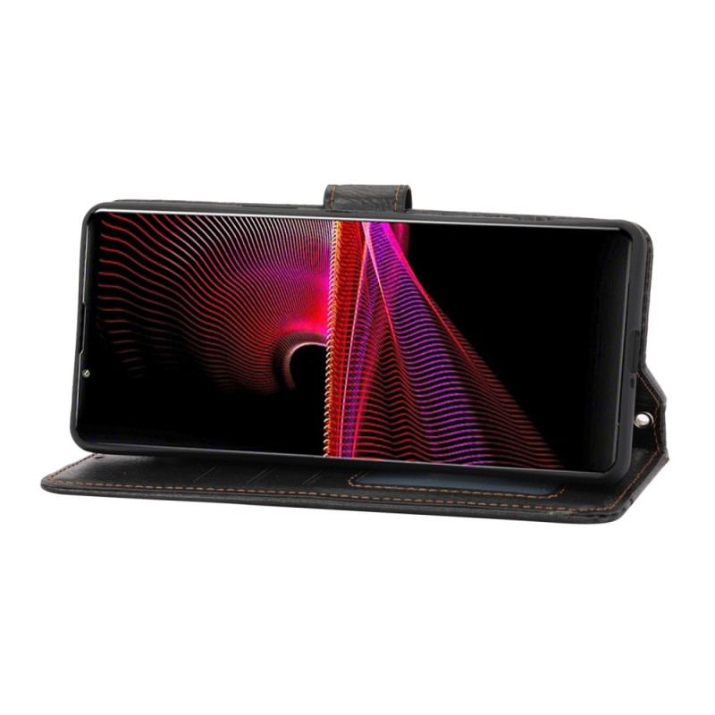 Læder Cover Sony Xperia 1 IV Punge Pung Med Snor Og Skulderrem