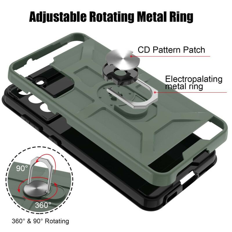 Cover Samsung Galaxy S21 FE Aftagelig Ring-støtte Farve