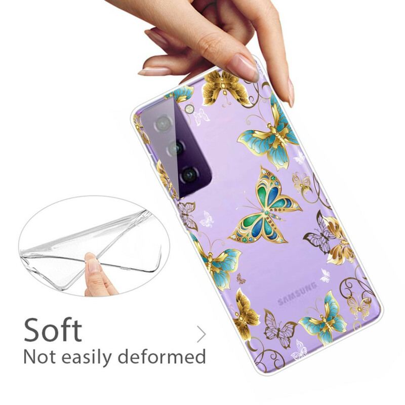 Cover Samsung Galaxy S21 FE Design Sommerfugle
