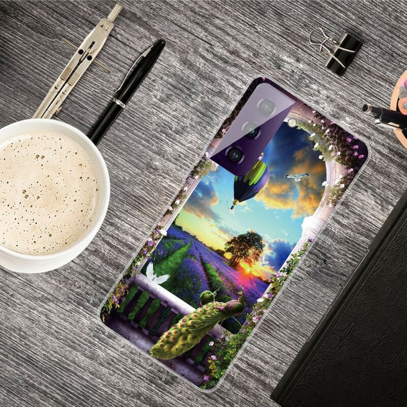 Cover Samsung Galaxy S21 FE Fleksibel Varmluftsballon