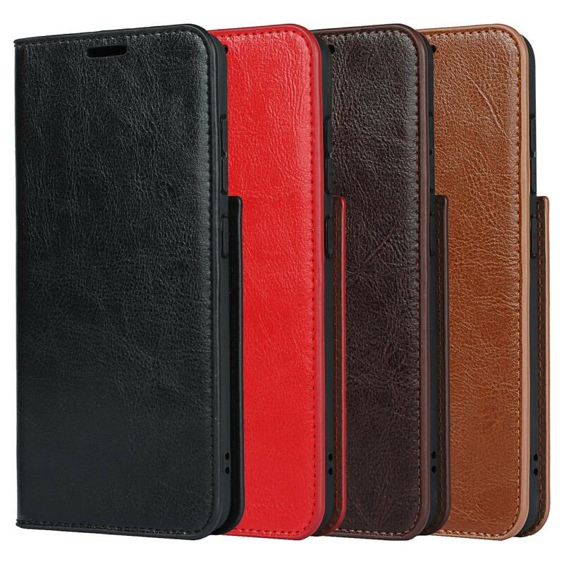 Cover Samsung Galaxy S21 FE Flip Cover Ægte Læder Foreslåede Farver