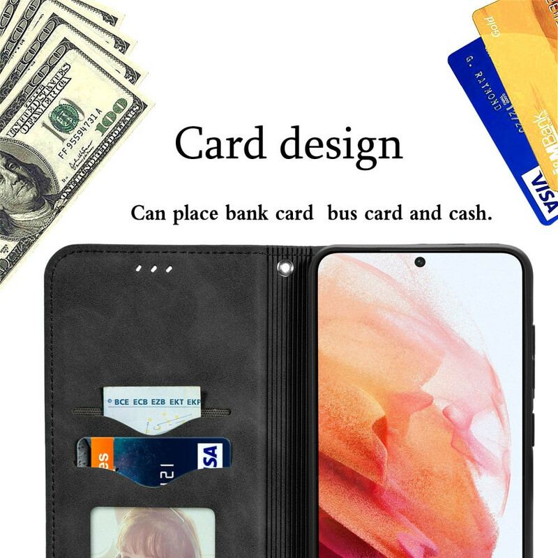 Cover Samsung Galaxy S21 FE Flip Cover Vintage Kunstlæder