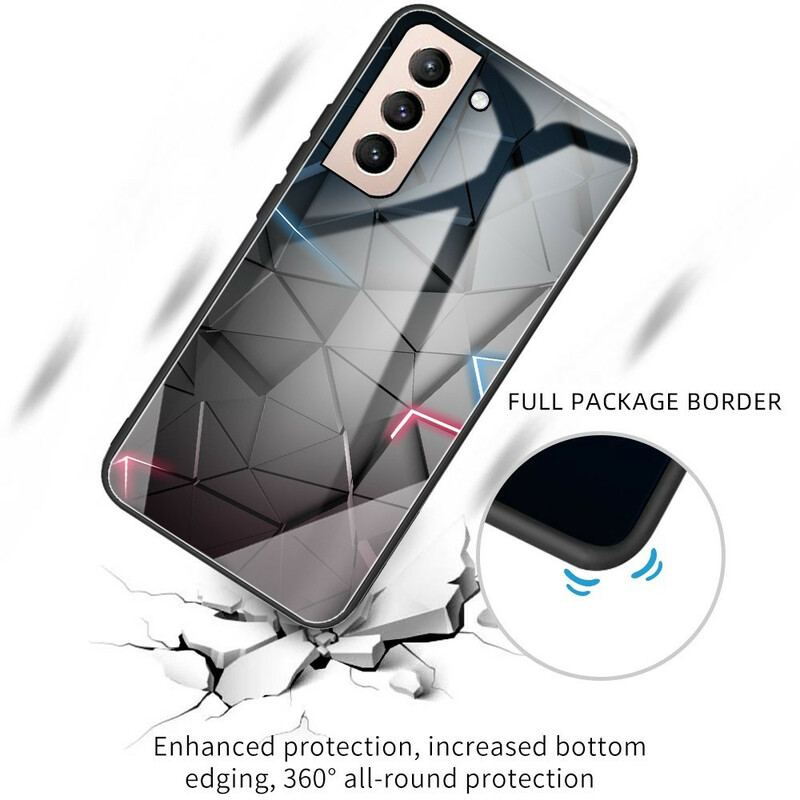 Cover Samsung Galaxy S21 FE Hærdet Glas Geometri