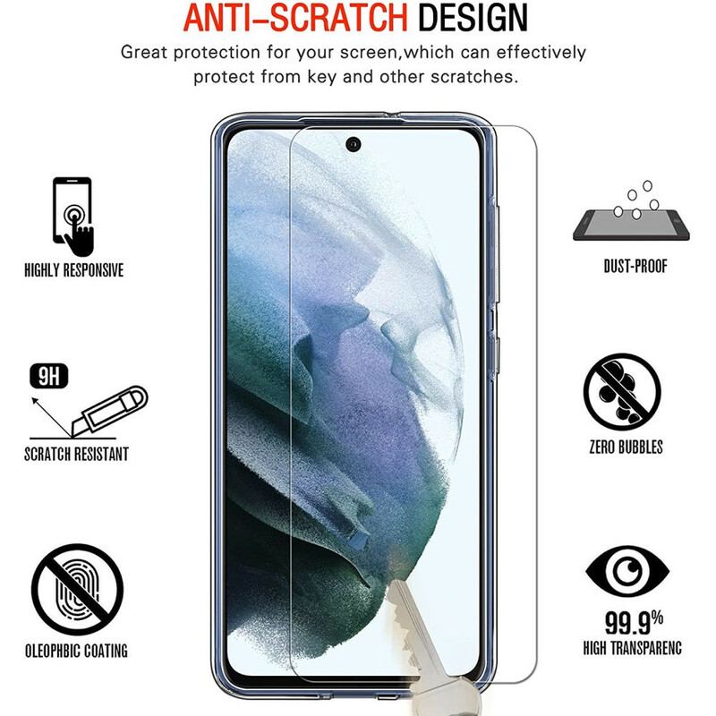 Cover Samsung Galaxy S21 FE Og Hærdet Glasskærm