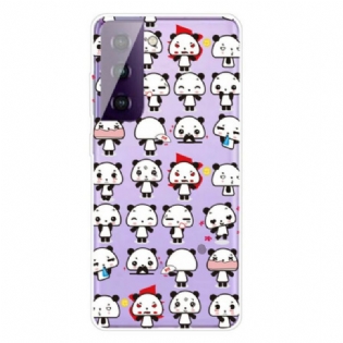 Cover Samsung Galaxy S21 FE Sømløse Sjove Pandaer