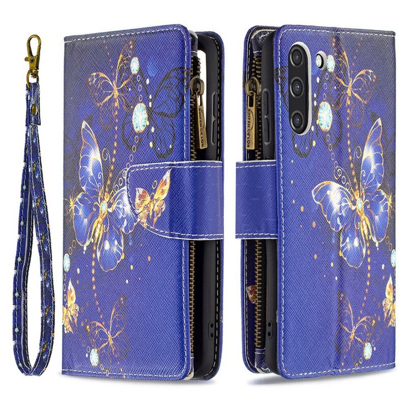 Flip Cover Samsung Galaxy S21 FE Butterflies Butterflies Zip Pouch