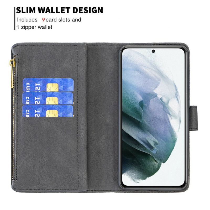 Flip Cover Samsung Galaxy S21 FE Butterfly Barok Lynlåslomme