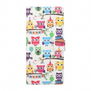 Flip Cover Samsung Galaxy S21 FE Flere Ugler