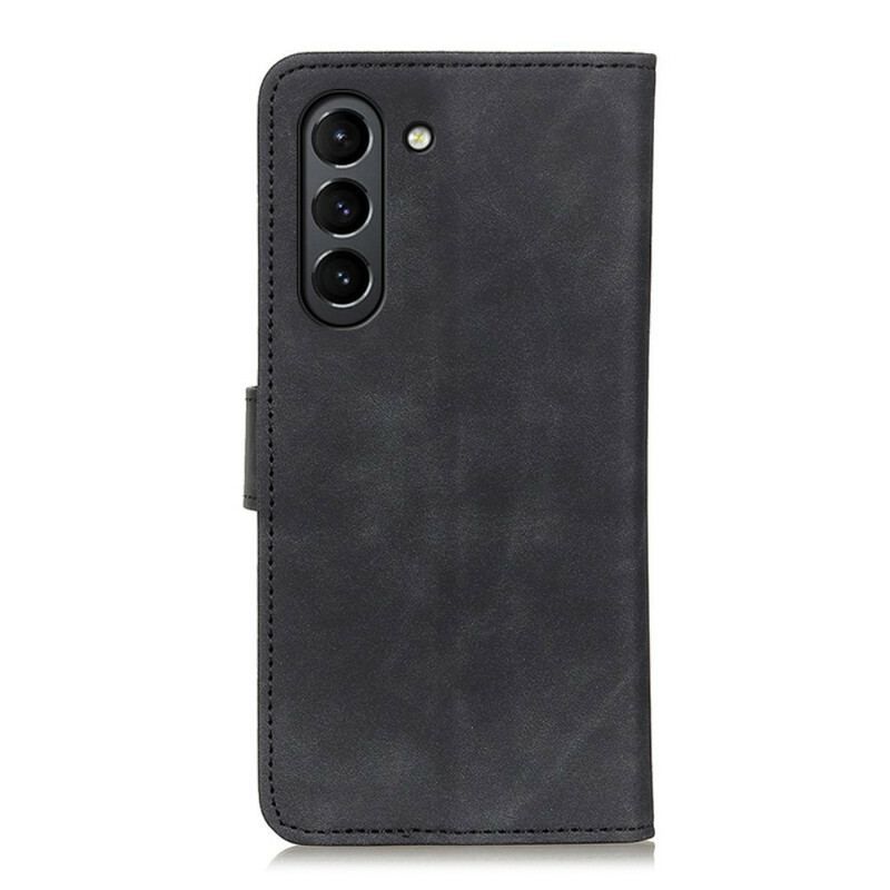 Flip Cover Samsung Galaxy S21 FE Khazneh Vintage Lædereffekt