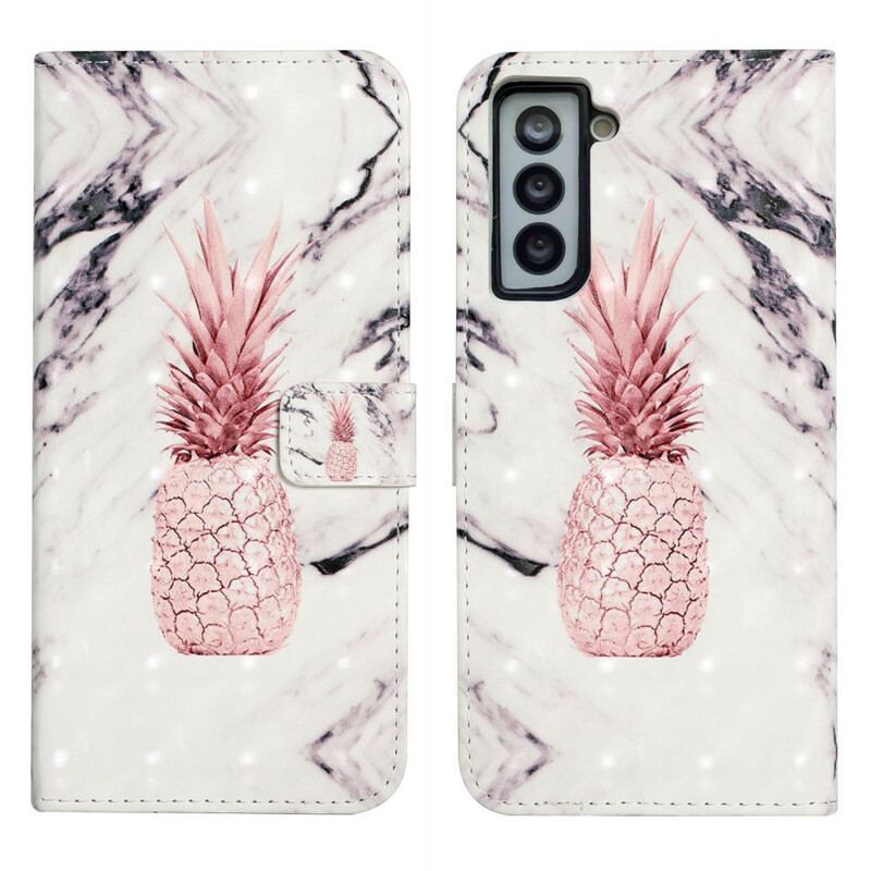 Flip Cover Samsung Galaxy S21 FE Let Plet Ananas