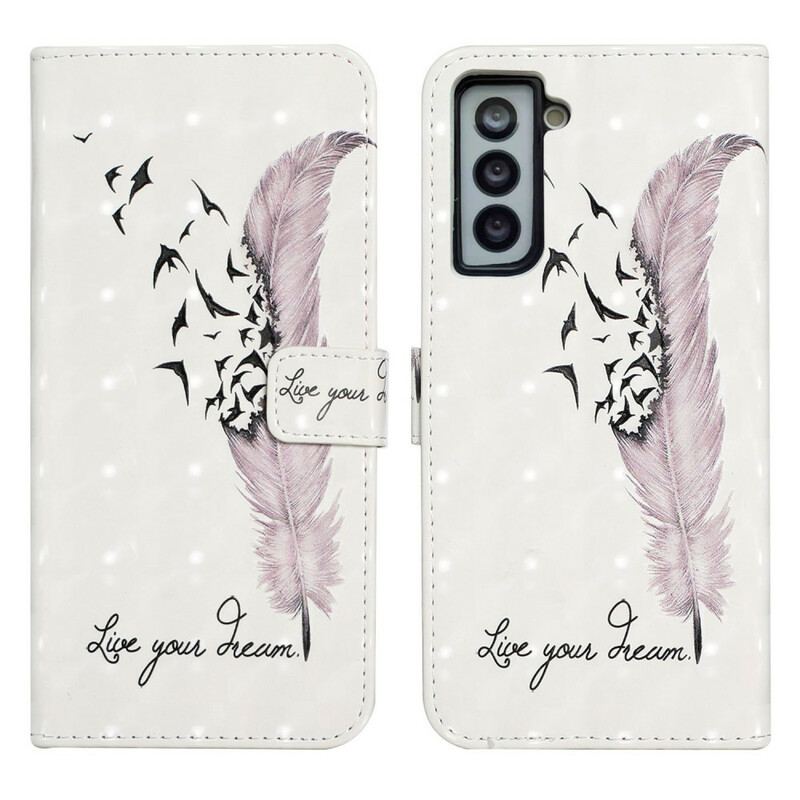 Flip Cover Samsung Galaxy S21 FE Lev Din Drøm