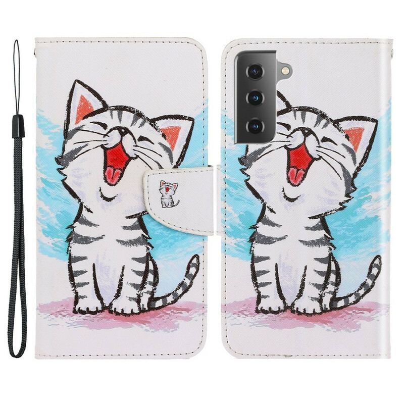 Flip Cover Samsung Galaxy S21 FE Med Snor Strappy Farve Killing