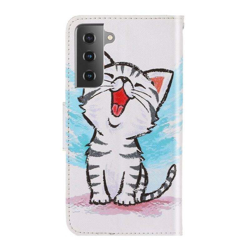 Flip Cover Samsung Galaxy S21 FE Med Snor Strappy Farve Killing