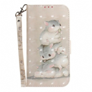 Flip Cover Samsung Galaxy S21 FE Med Snor Thong Hamstere