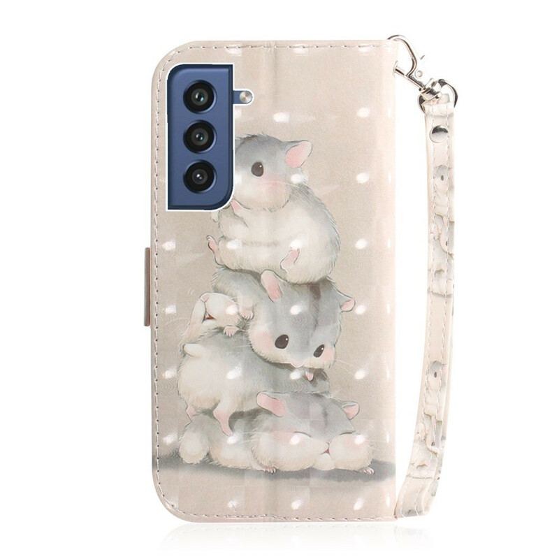 Flip Cover Samsung Galaxy S21 FE Med Snor Thong Hamstere
