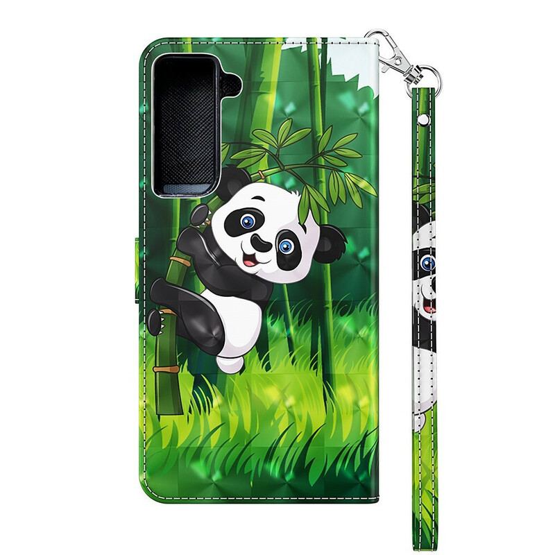 Flip Cover Samsung Galaxy S21 FE Panda Og Bambus