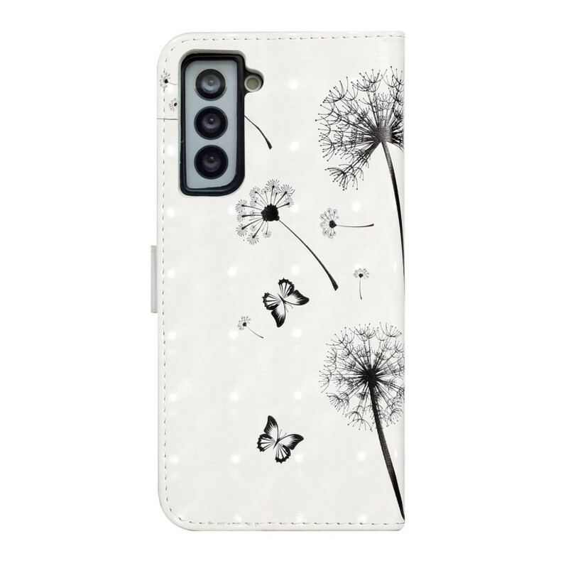 Læder Cover Samsung Galaxy S21 FE Baby Elsker Mælkebøtte