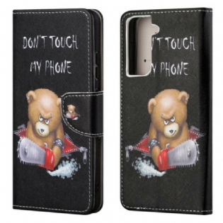 Læder Cover Samsung Galaxy S21 FE Farlig Bjørn