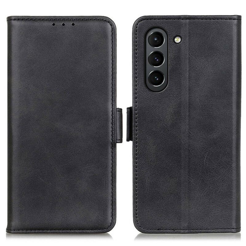 Læder Cover Samsung Galaxy S21 FE Flip Cover Dobbelt Klap