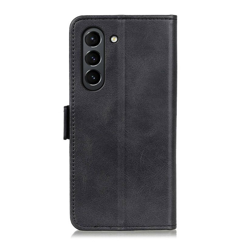 Læder Cover Samsung Galaxy S21 FE Flip Cover Dobbelt Klap