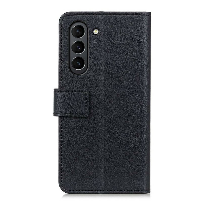 Læder Cover Samsung Galaxy S21 FE Klassisk Lædereffekt