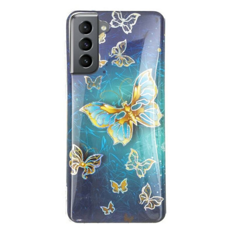 Mobilcover Samsung Galaxy S21 FE Design Sommerfugle