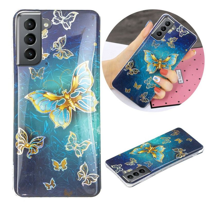 Mobilcover Samsung Galaxy S21 FE Design Sommerfugle