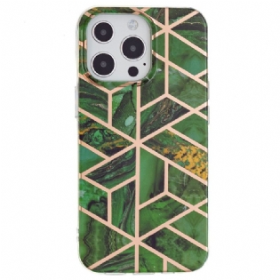 Cover iPhone 15 Pro Max Geometrisk Marmor