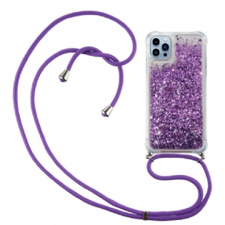 Cover iPhone 15 Pro Max Med Snor Pailletsnor