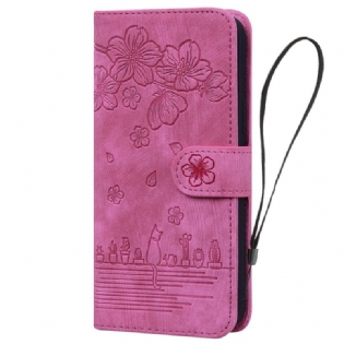 Flip Cover iPhone 15 Pro Max Med Snor Thong Cat Daydream