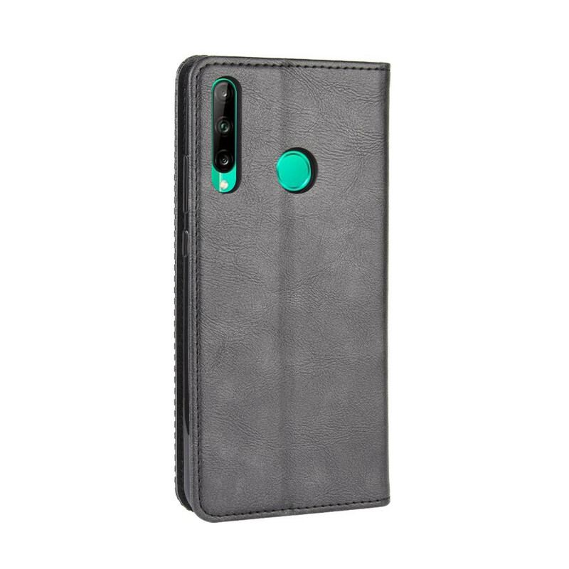 Cover Huawei Y7p Flip Cover Stiliseret Vintage Lædereffekt