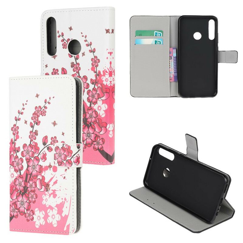 Flip Cover Huawei Y7p Tropiske Blomster