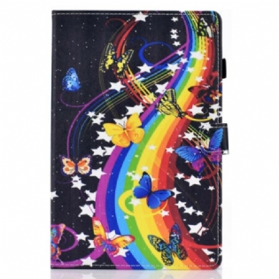 Flip Cover iPad Pro 11" (2022) Regnbue Sommerfugle