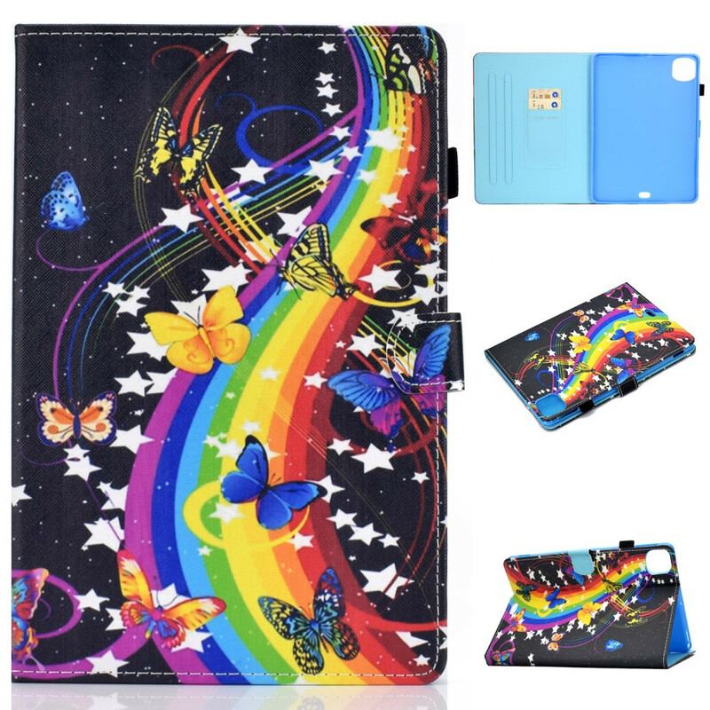 Flip Cover iPad Pro 11" (2022) Regnbue Sommerfugle