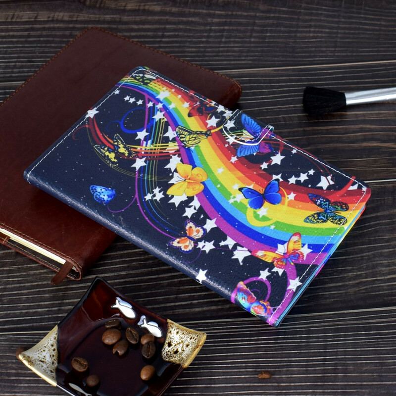 Flip Cover iPad Pro 11" (2022) Regnbue Sommerfugle